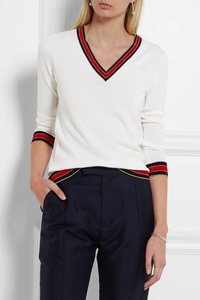 gucci contrast panel sweater|net a porter gucci.